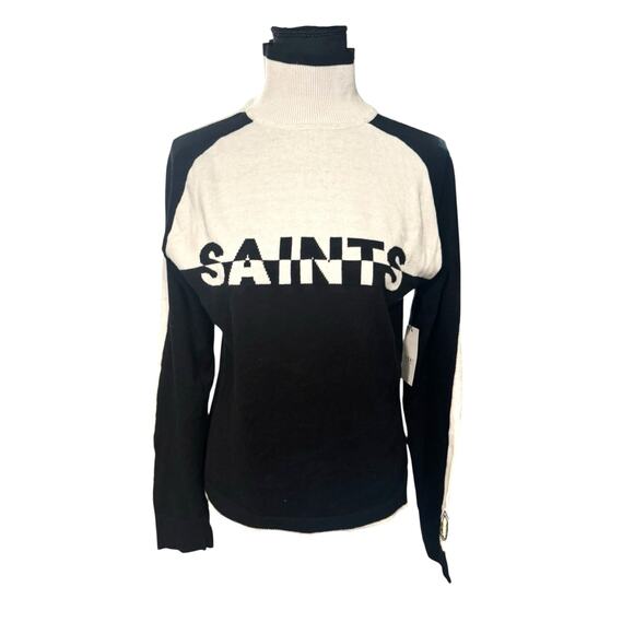 NWT! WEAR by Erin Andrews New Orleans Saints Ski Raglan Pullover Sweater - Large - Picture 4 of 7